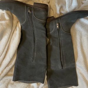 Ugg grey suede knee high boots